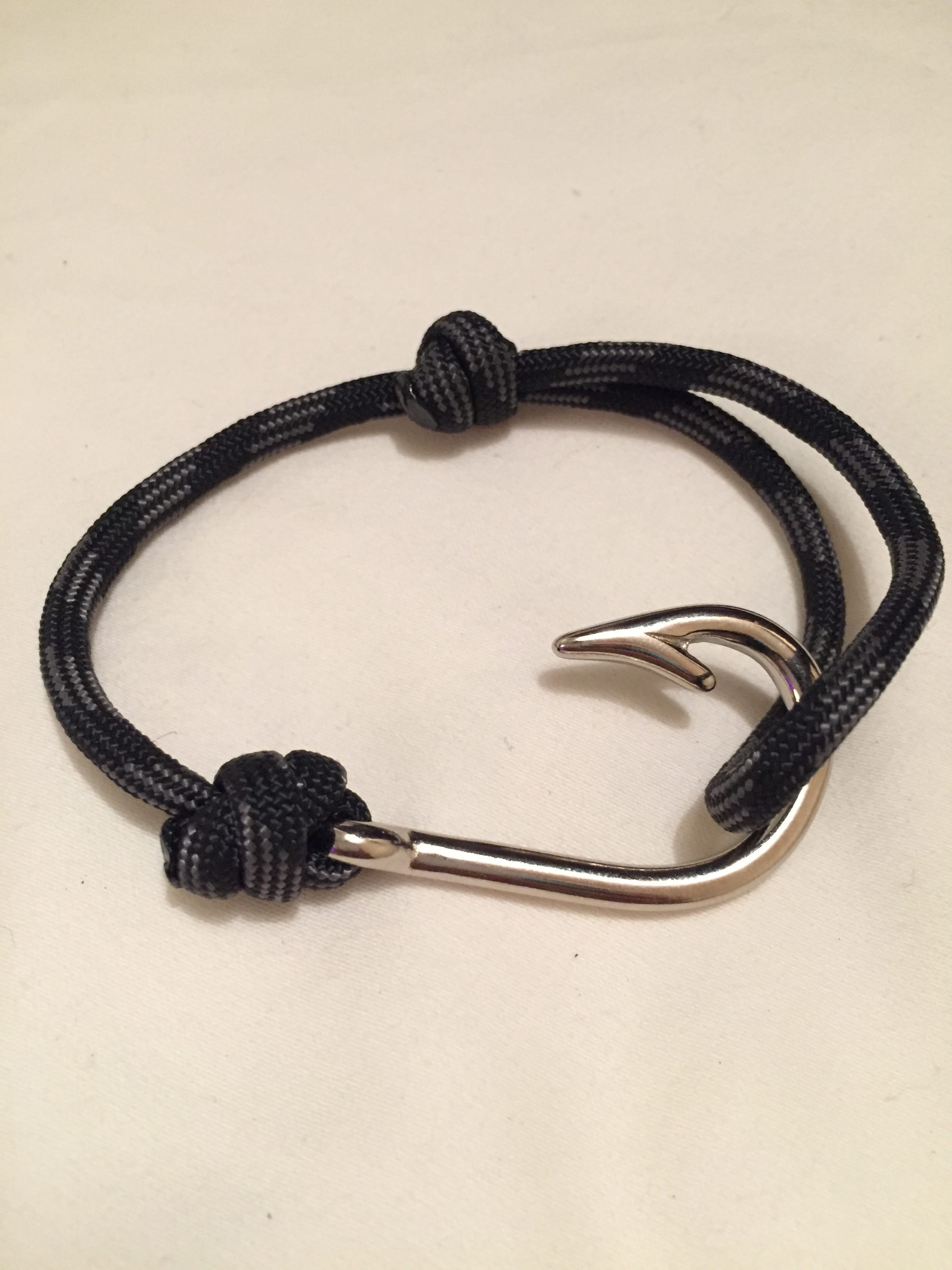 Fish Hook Bracelet- Black & Grey