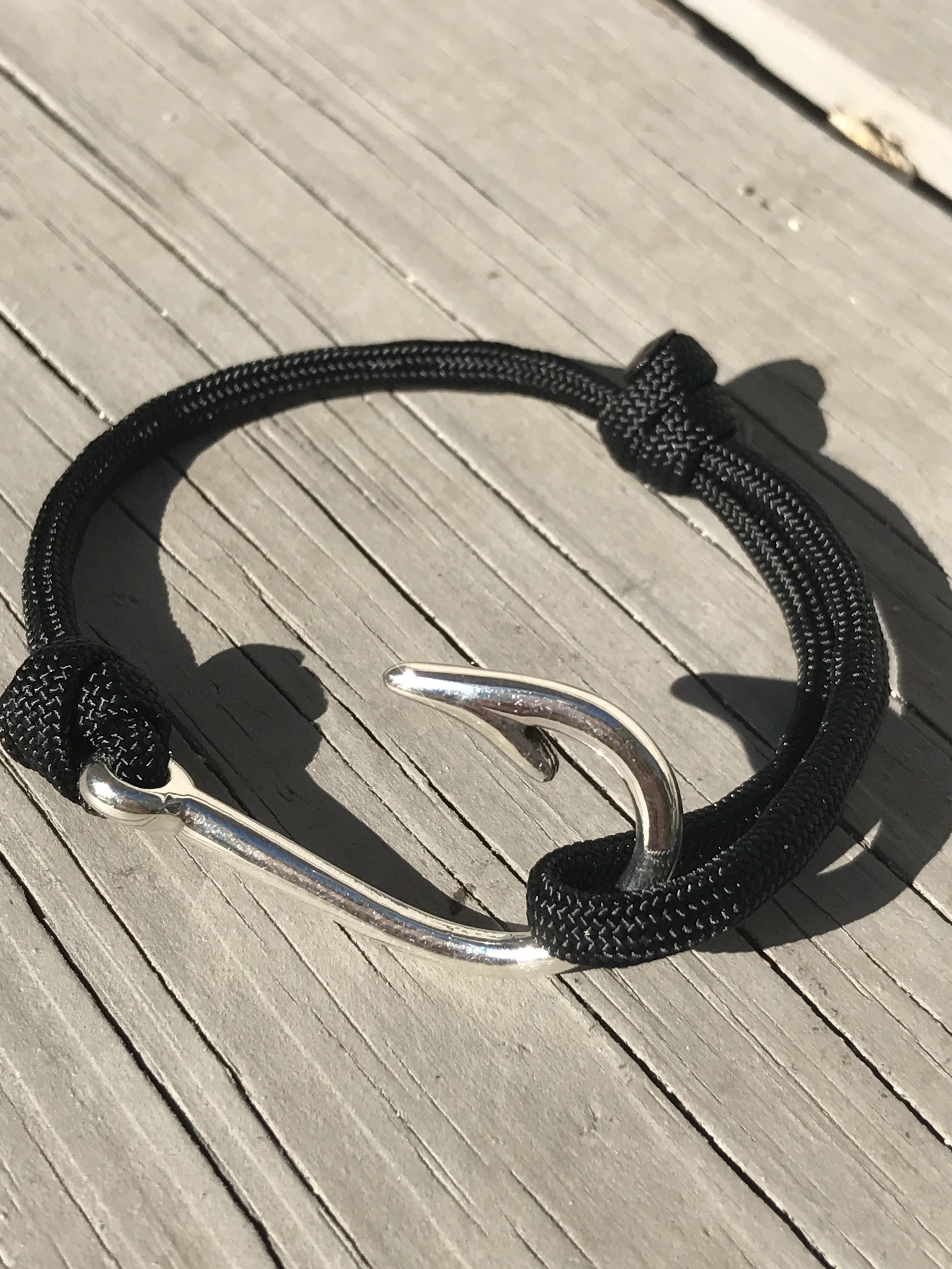 Fish Hook Bracelet- Black - Darcizzle Offshore