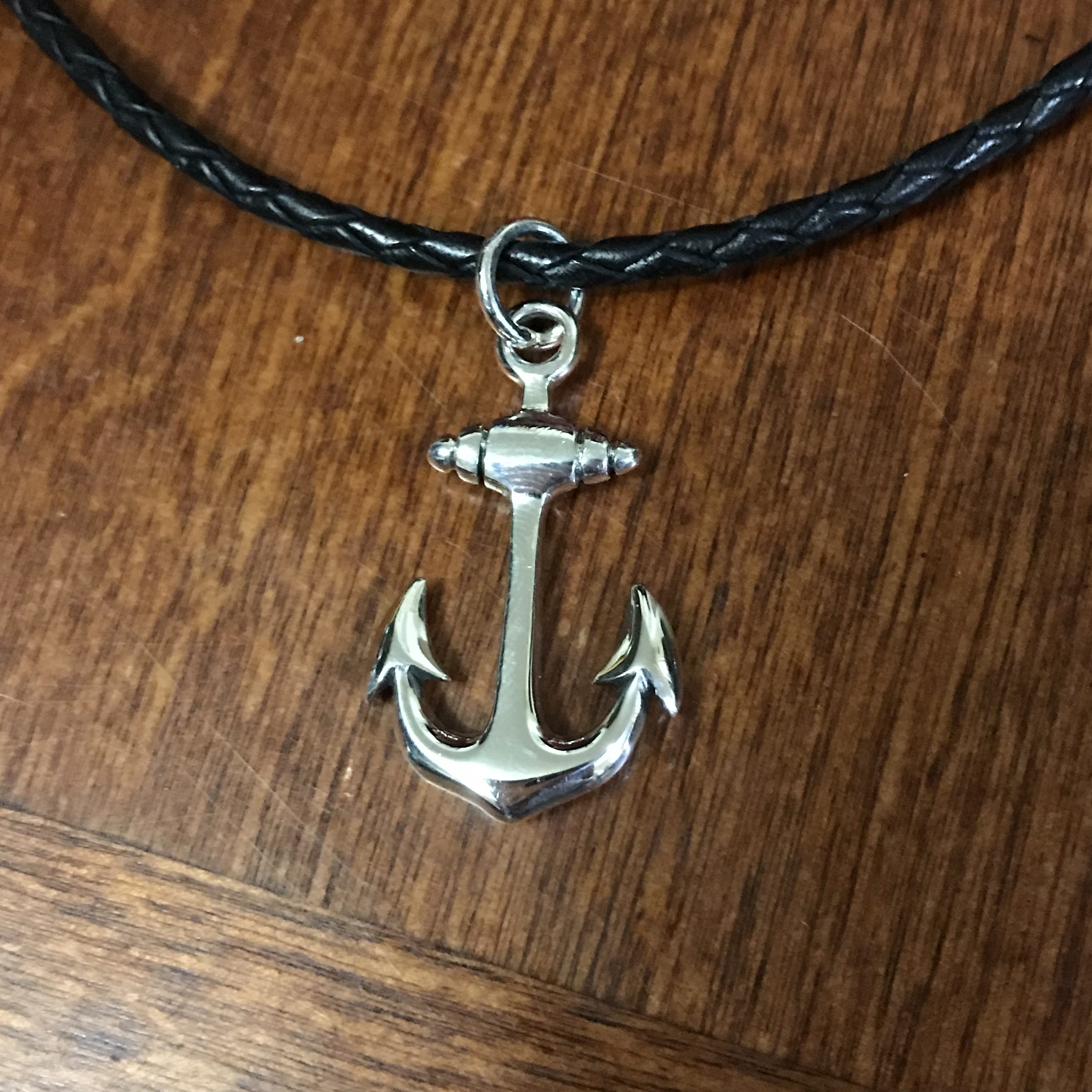 Anchor Pendant Brisskaari Necklace For Men Women 925 Sterling Silver Nautical Anchor Navy Necklaces Inspirational Jewelry Gifts For Travelers Graduates Sailors Sterling Silver Anchor Pendant