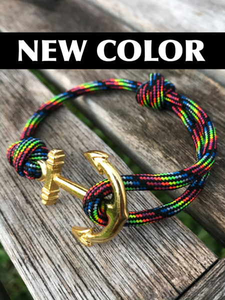 Anchor Bracelet- Dark Stripes
