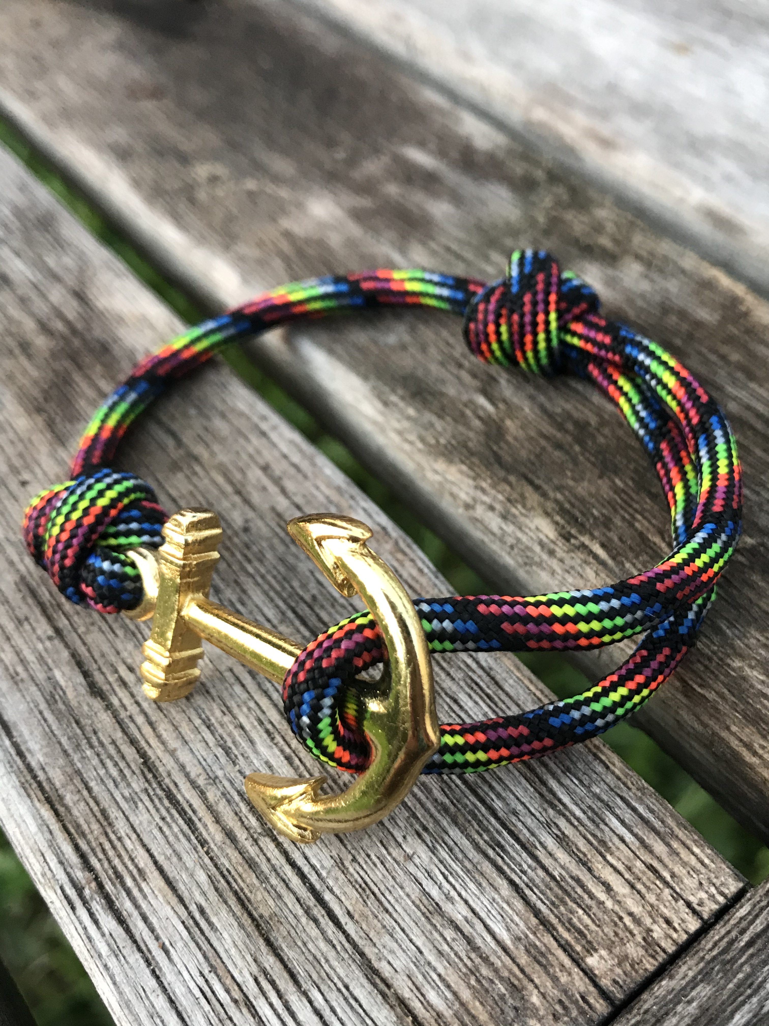 Anchor Bracelet- Dark Stripes - Image 3