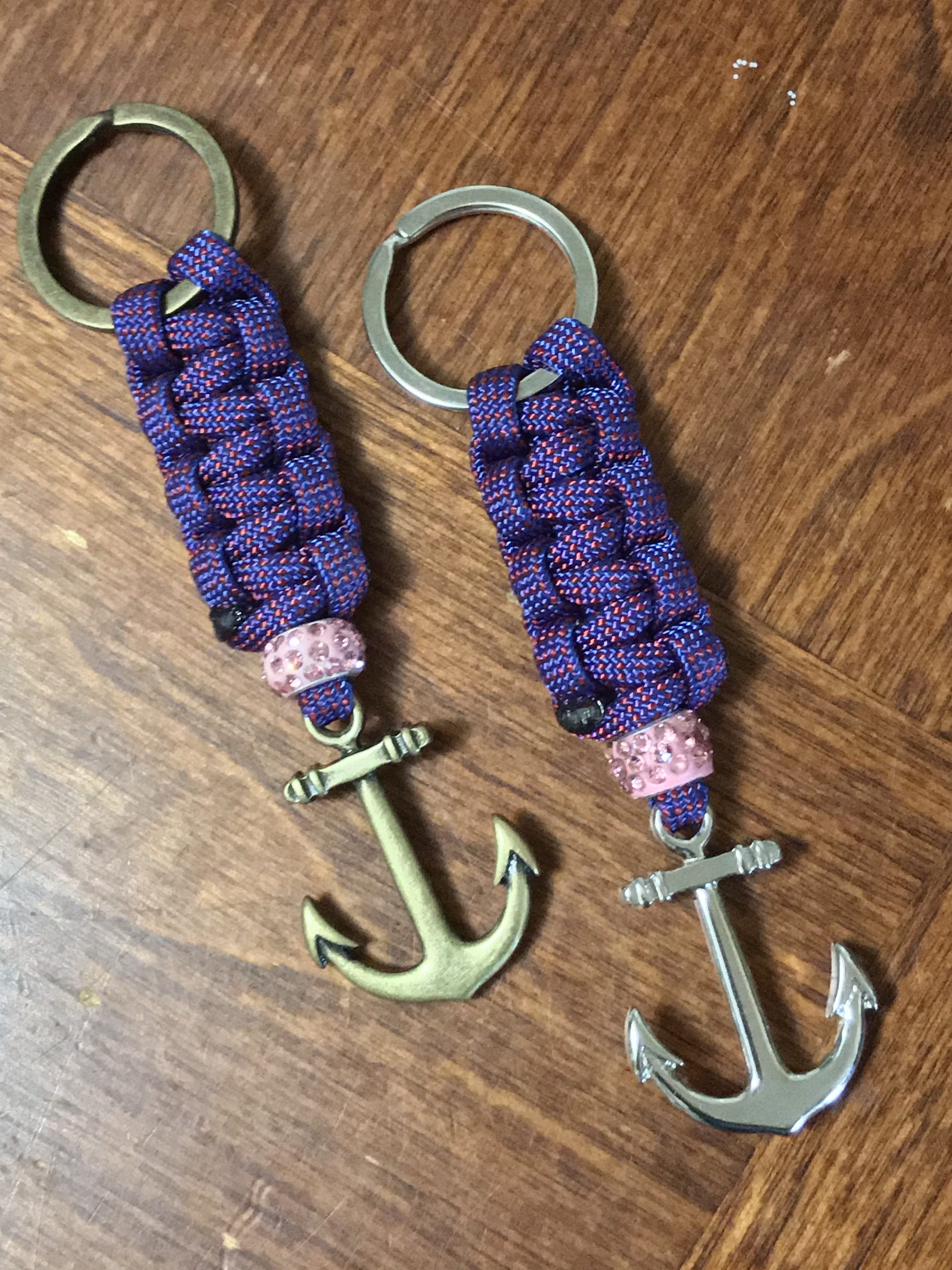 Anchor Keychain- Pink and Purple - Darcizzle Offshore