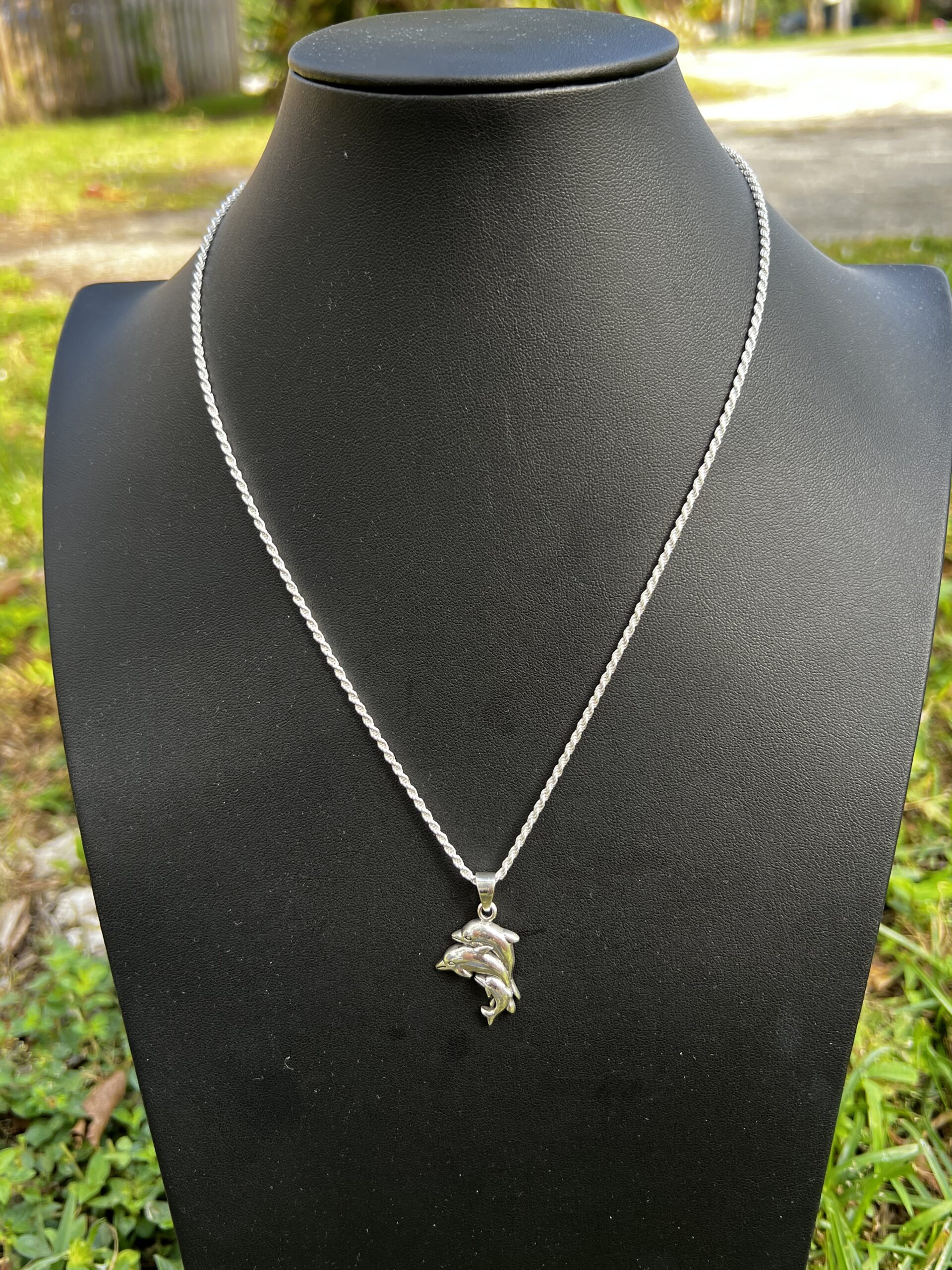 Dolphin Family Pendant Necklace - Image 5